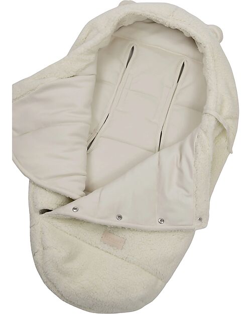 Bamboom Sacco Ovetto Igloo Teddy New Born - Warm White Sacchi Passeggino