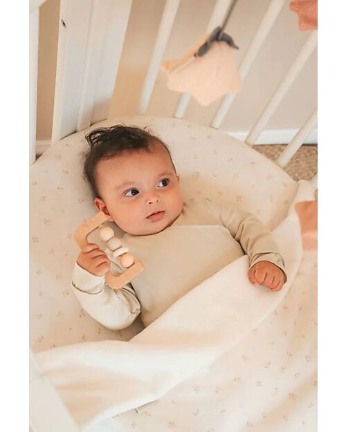 Bamboom Set Lenzuolo con Angoli + Coprimaterasso per Culla - 2 Pezzi - 80 x 40 cm - Tulipani - 100% Bambù Bio Biancheria Culla