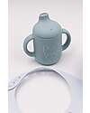 Bamboom Set Pappa Baby - Bavaglino + Scodella + Cucchiaio + Bicchiere con Beccuccio - Blu - Silicone Antibatterico Set Pappa
