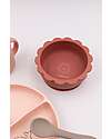 Bamboom Set Pappa Bimbo - Piatto + Scodella + Cucchiaio + Bicchiere - Rosa - Silicone Antibatterico Set Pappa
