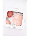 Bamboom Set Pappa Bimbo - Piatto + Scodella + Cucchiaio + Bicchiere - Rosa - Silicone Antibatterico Set Pappa