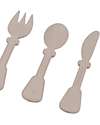 Bamboom Set Pappa - Piatto + Scodella + Bicchiere + Posate - Rosa - Coniglio - 100% Biodegradabile Set Pappa
