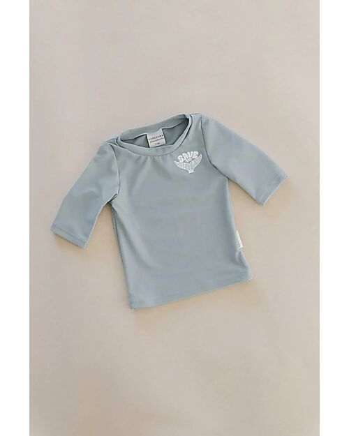 Bamboom T-Shirt Maniche 3/4 Mare - Logo Safe the Whale - UV50+ T-shirt Anti UV