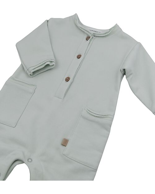 Bamboom Tuta con tasche - Blu blush - Bambù - Cotone Tutine Lunghe