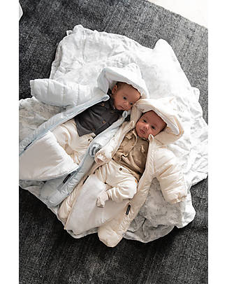 Bamboom Tuta da Neve con Cappuccio - Blu Perla - TOG 4.5 - Bambù Naturale Tute Invernali