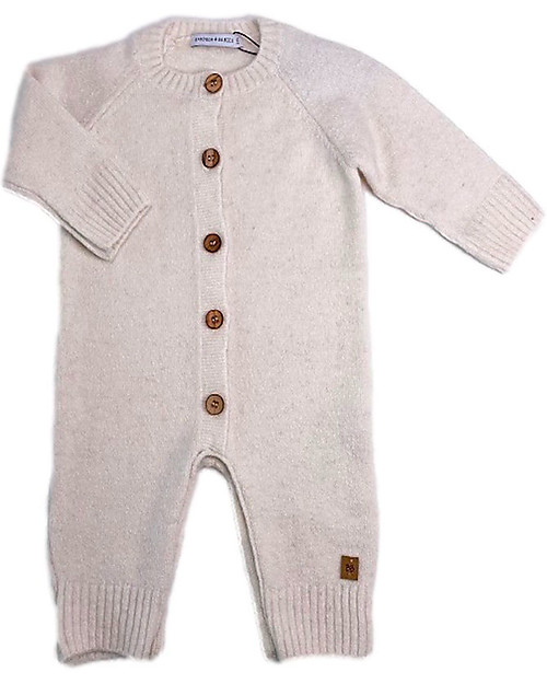 Bamboom Tutina a Maglia - Bianco Panna - Misto Lana Bambù Tutine Lunghe