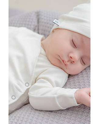 Bamboom Tutina con Piedi Pure - Bianco - Bambù Bio Elasticizzato Tutine Lunghe