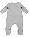 Bamboom Tutina con Piedi Pure - Grigio - Bambù Bio Elasticizzato Tutine Lunghe