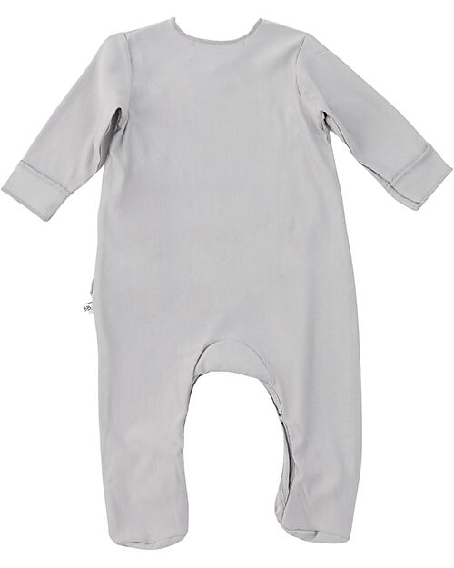 Bamboom Tutina con Piedi Pure - Grigio - Bambù Bio Elasticizzato Tutine Lunghe