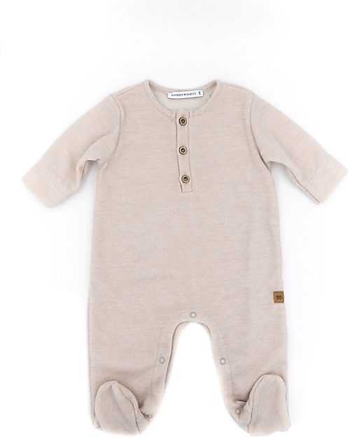 Bamboom Tutina con Piedini - Sabbia - Cotone e Bambù Certificato Oeko-Tex Tutine Lunghe