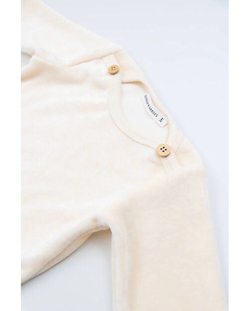 Bamboom Tutina Intera Maniche Lunghe - Avorio - in Velluto Tutine Lunghe