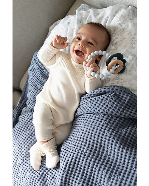 Bamboom Tutina Invernale con Pratici Bottoni - Bianco - Cotone e Bambú Tute Invernali