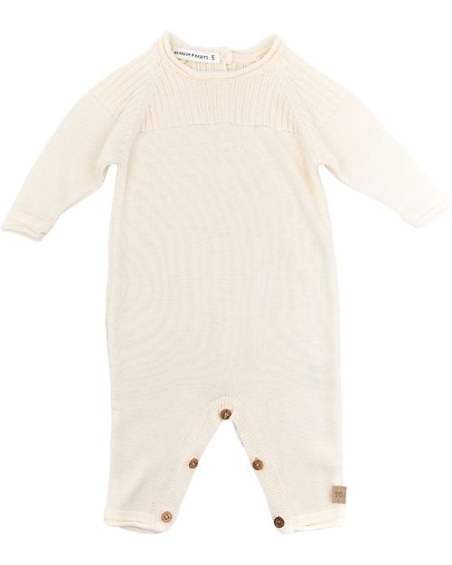 Bamboom Tutina Invernale con Pratici Bottoni - Bianco - Cotone e Bambú Tute Invernali