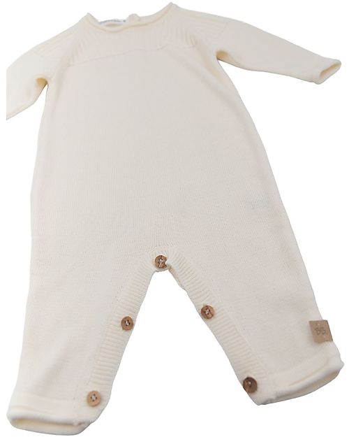Bamboom Tutina Invernale con Pratici Bottoni - Bianco - Cotone e Bambú Tute Invernali