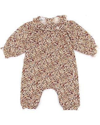 Bamboom Tutina Maniche Lunghe con Collo Volant - Emily - Bambù e Cotone Organico Tutine Corte