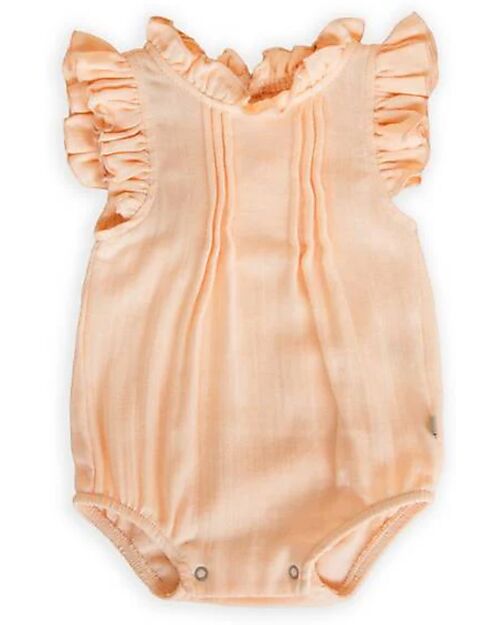 Bamboom Tutina Pagliacetto - Peach - Bambù - Cotone Body Manica Corta