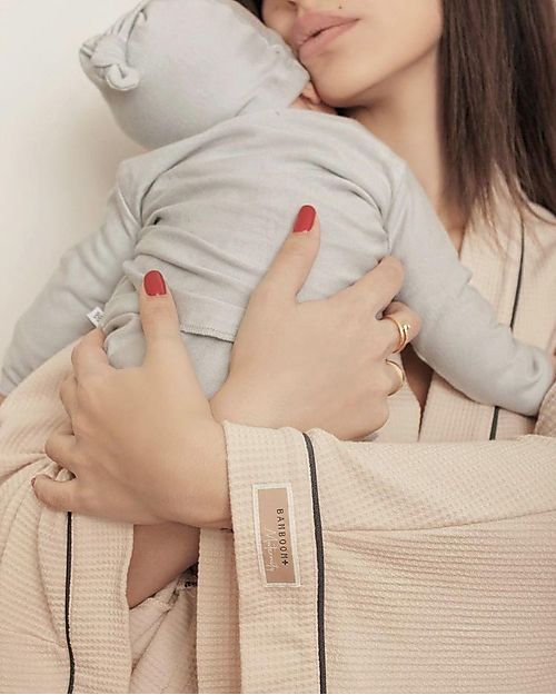 Bamboom Vestaglia Premaman - Rosa - Bambù Organico Certificato Oeko-Tex Vestaglie