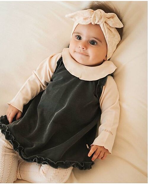 Bamboom Vestito a Grembiule in Tessuto Naturale - Antracite Vestiti_