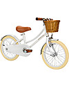 Banwood Bicicletta Classic Con Pedali Bianco - Da 4 a 7 Anni - Rotelle Rimovibili Biciclette