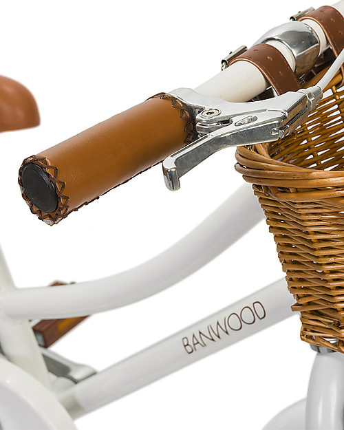 Banwood Bicicletta Classic Con Pedali Bianco - Da 4 a 7 Anni - Rotelle Rimovibili Biciclette