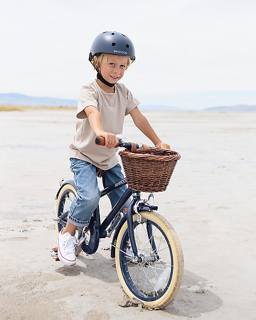 Banwood Bicicletta Classic Con Pedali Blu Navy - Da 4 a 7 Anni - Rotelle Rimovibili Biciclette
