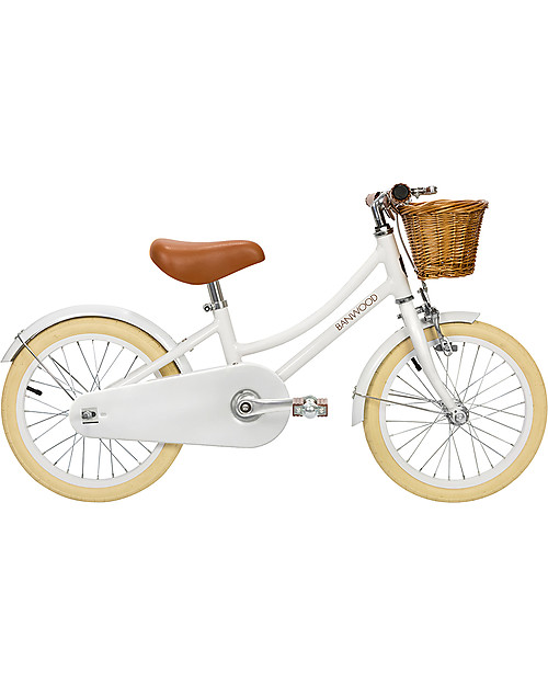 Banwood Bicicletta Classic Con Pedali + Casco, Bianco - Da 4 a 7 Anni Biciclette