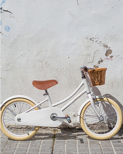 Banwood Bicicletta Classic Con Pedali + Casco, Bianco - Da 4 a 7 Anni Biciclette