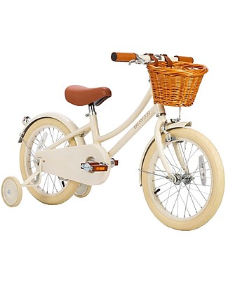 Banwood Bicicletta Classic con Pedali Crema - da 4 a 7 Anni - Rotelle Rimovibili Biciclette