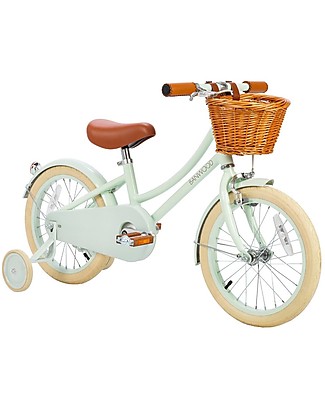 Banwood Bicicletta Classic con Pedali Menta - da 4 a 7 Anni - Rotelle Rimovibili Biciclette