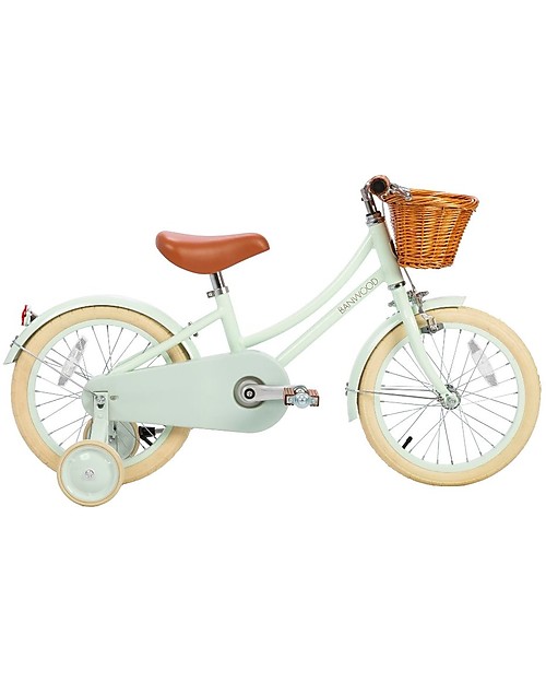 Banwood Bicicletta Classic con Pedali Menta - da 4 a 7 Anni - Rotelle Rimovibili Biciclette