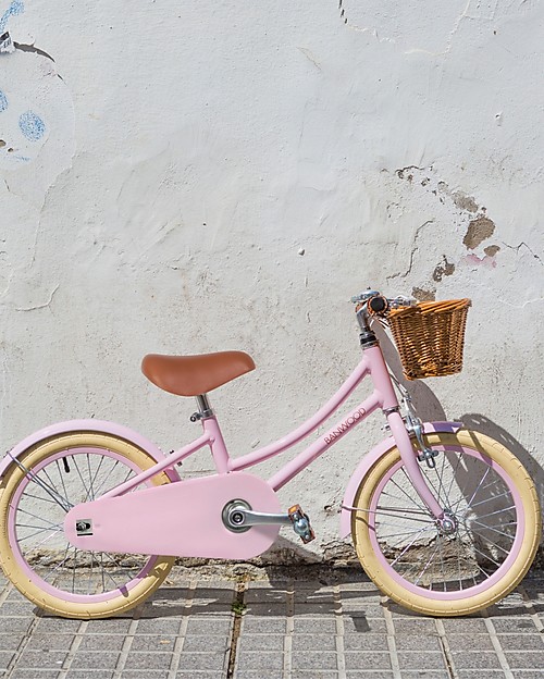 Banwood Bicicletta Classic Con Pedali Rosa - Da 4 a 7 Anni - Rotelle Rimovibili Biciclette