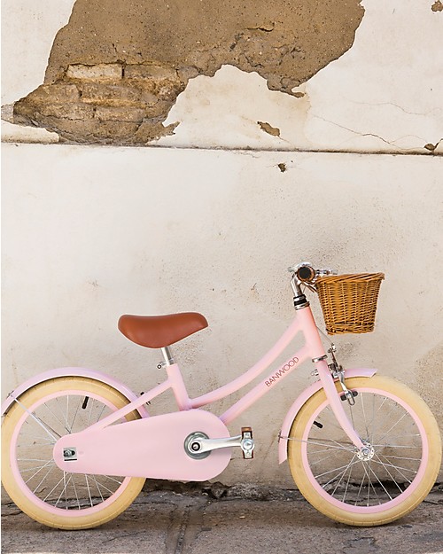 Banwood Bicicletta Classic Con Pedali Rosa - Da 4 a 7 Anni - Rotelle Rimovibili Biciclette