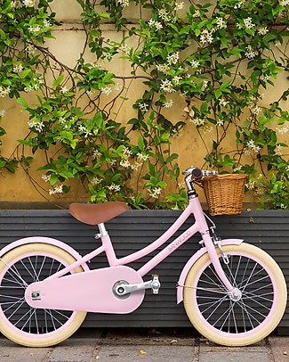 Banwood Bicicletta Classic Con Pedali Rosa - Da 4 a 7 Anni - Rotelle Rimovibili Biciclette