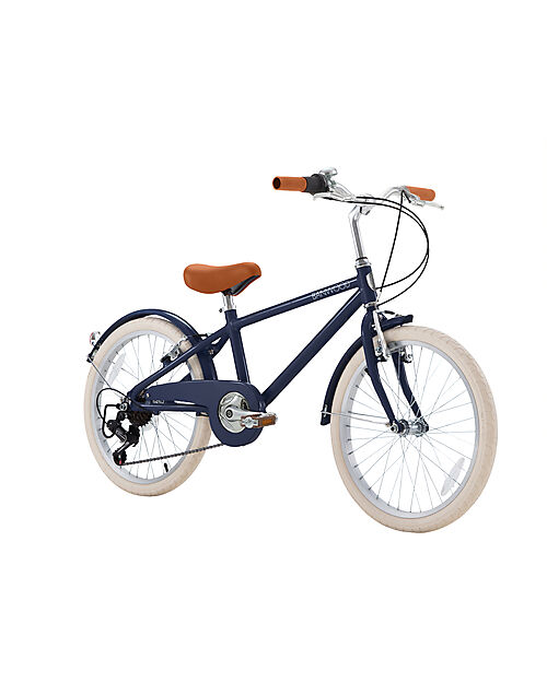 Banwood Bicicletta Classic con Pedali - Vintage Blu Navy - da 6 a 10 anni - Cambio a 7 velocità Biciclette