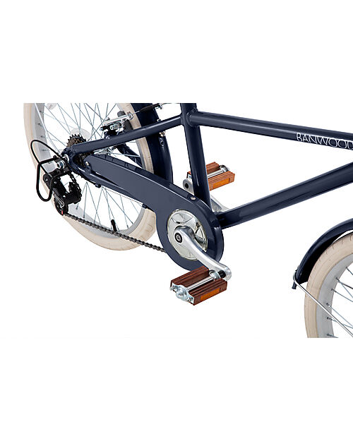 Banwood Bicicletta Classic con Pedali - Vintage Blu Navy - da 6 a 10 anni - Cambio a 7 velocità Biciclette