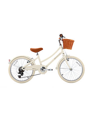 Banwood Bicicletta Classic con Pedali - Vintage Crema - da 6 a 10 anni - Cambio a 7 velocità Biciclette