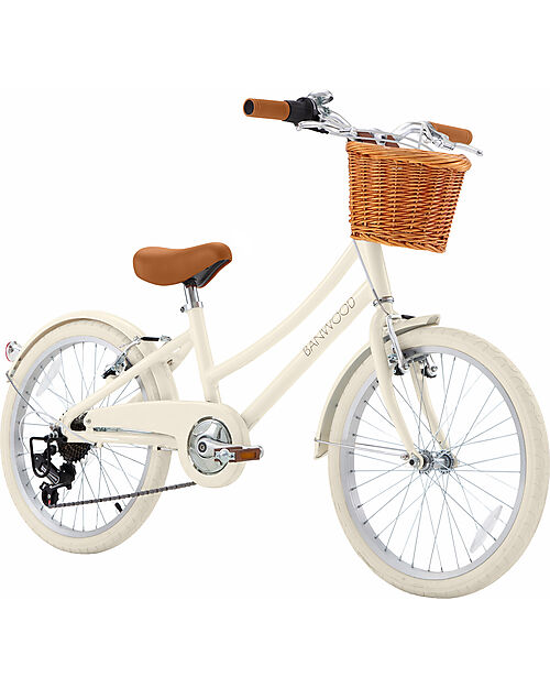Banwood Bicicletta Classic con Pedali - Vintage Crema - da 6 a 10 anni - Cambio a 7 velocità Biciclette