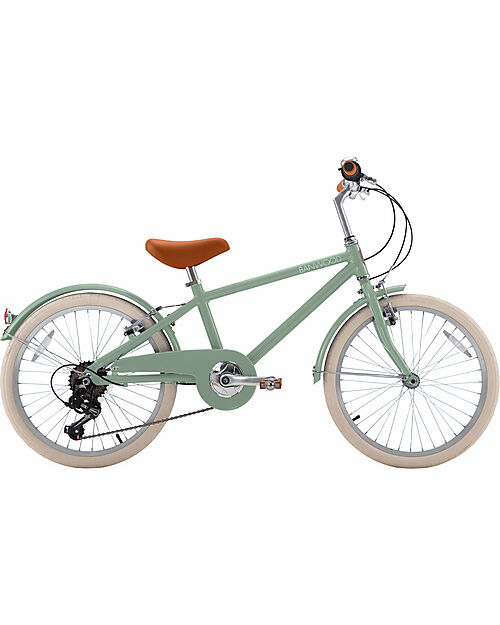 Banwood Bicicletta Classic con Pedali - Vintage Verde Foresta - da 6 a 10 anni - Cambio a 7 velocità Biciclette