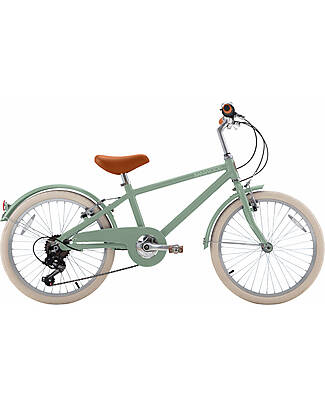 Banwood Bicicletta Classic con Pedali - Vintage Verde Foresta - da 6 a 10 anni - Cambio a 7 velocità Biciclette