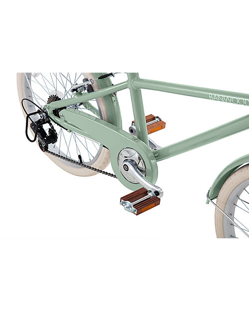 Banwood Bicicletta Classic con Pedali - Vintage Verde Foresta - da 6 a 10 anni - Cambio a 7 velocità Biciclette
