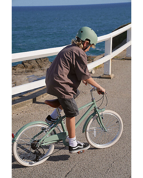 Banwood Bicicletta Classic con Pedali - Vintage Verde Foresta - da 6 a 10 anni - Cambio a 7 velocità Biciclette