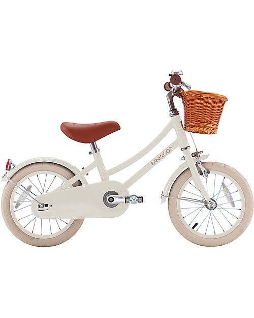 Banwood Bicicletta Classic Vintage 14"- Crema - Da 3 a 6 Anni - Rotelle Rimovibili Biciclette