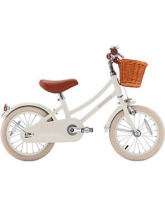 Banwood Bicicletta Classic Vintage 14"- Crema - Da 3 a 6 Anni - Rotelle Rimovibili Biciclette