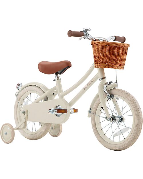 Banwood Bicicletta Classic Vintage 14"- Crema - Da 3 a 6 Anni - Rotelle Rimovibili Biciclette