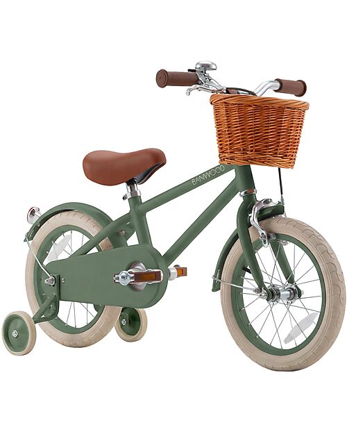 Banwood Bicicletta Classic Vintage 14" - Foresta - Da 3 a 6 Anni - Rotelle Rimovibili Biciclette