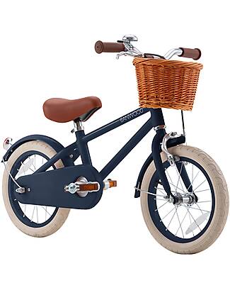 Banwood Bicicletta Classic Vintage 14" - Navyblue - Da 3 a 6 Anni - Rotelle Rimovibili Biciclette