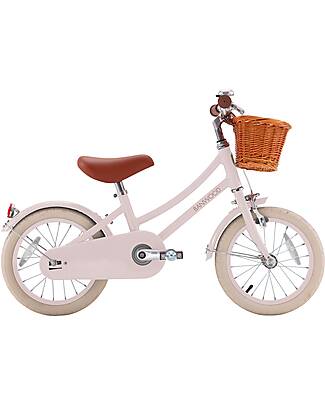 Banwood Bicicletta Classic Vintage 14" - Rosa - Da 3 a 6 Anni - Rotelle Rimovibili Biciclette