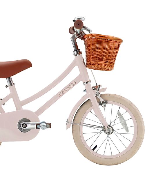 Banwood Bicicletta Classic Vintage 14" - Rosa - Da 3 a 6 Anni - Rotelle Rimovibili Biciclette