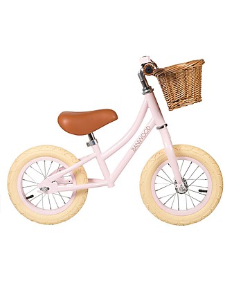 Banwood Bicicletta Senza Pedali First Go + Casco Classico per Biciclette Per Bambine - Rosa - da 3 a 5 anni! Biciclette Senza Pedali
