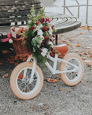 Banwood Bicicletta Senza Pedali First Go + Casco Classico per Biciclette Per Bambini - Bianco - da 3 a 5 anni! Biciclette senza Pedali